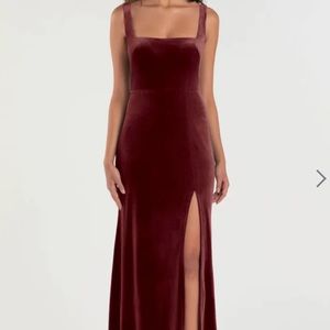 Jenny Yoo Mara Dark Berry size 6 hemmed to 5'4